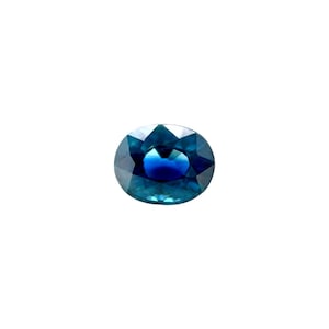 NATURAL 0.87ct Sapphire Deep Blue Oval Cut Madagascar Gemstone 5.8x4.8mm VS