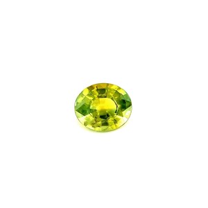 FINE 0.97ct Vivid Yellow Green Australian Sapphire Oval Cut Gemstone 6.3x5.3mm