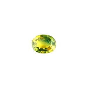 Unique Bi Colour 0.57ct Yellow Green NATURAL Sapphire Oval Australian 5.3x4.2mm