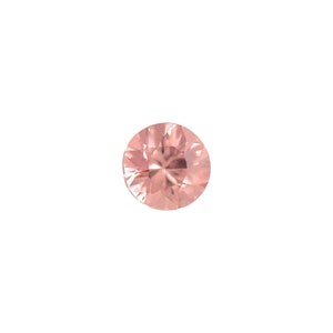NATURAL Pink Zircon 0.45ct Round Brilliant Cut Loose Gemstone 4.2mm VS
