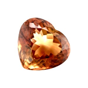 NATURAL 17.22ct Champagne Topaz Heart Cut Loose Gemstone 15.5x13.8mm VS
