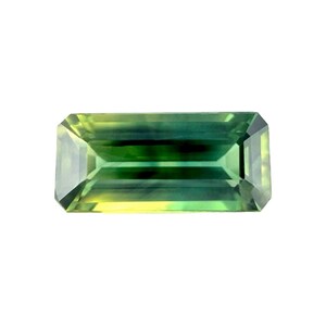 2.09ct UNIQUE Parti Bi Colour THAI Sapphire Green Yellow Octagon Gem 10x5.5mm VS