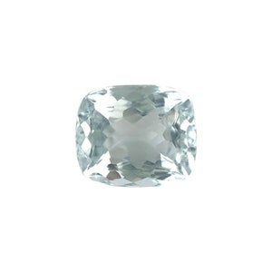 3.34ct NATURAL Light Blue Aquamarine Cushion Cut Beryl Gemstone 10.1x8.6