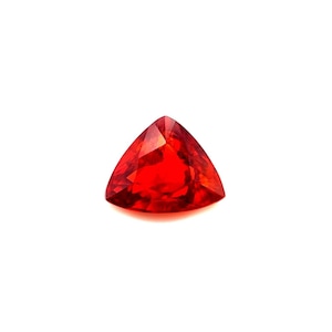 NATURAL Deep Red Orange 1.48ct Spessartine Garnet Trillion Cut 7.5x6.3mm Gem
