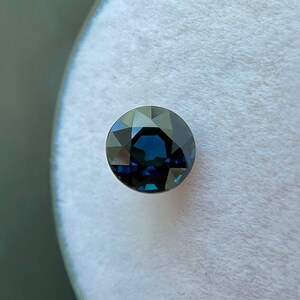 GIA CERTIFIED 1.02ct UNTREATED Dark Blue Sapphire Round Cut Untreated Loose Gem