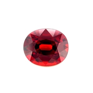NATURAL 2.45ct VIVID Red Orange Spessartine Garnet Oval Cut 8.5x7mm Loose Gem