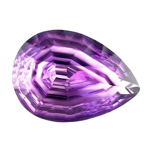 Unique 27.46ct NATURAL Vivid Purple Amethyst FANCY Pear Cut Gem 25.2x18mm VVS