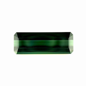 4.28ct Deep Green Tourmaline Fancy Octagon Scissor Emerald Cut 16.5x6mm IF