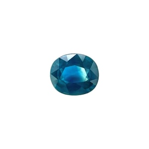 NATURAL 0.87ct deep green blue sapphire oval natural loose gem 6x5mm vs