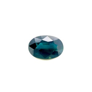 NATURAL 0.87ct DEEP Green Blue Sapphire Oval Loose UNTREATED gemstone 7x4.7mm if