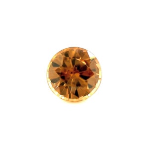 NATURAL Zircon 2.90ct Champagne Orange Round Brilliant Cut Gemstone 7.8mm VS