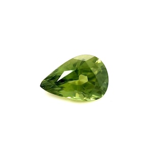 FINE 1.03ct Natural Green Sapphire Pear Teardrop Cut Loose Gem 7.4x5mm