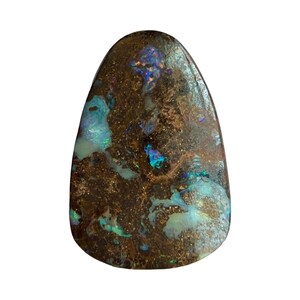 22.49ct NATURAL Australian Boulder Opal Pear Matrix Winton Gemstone 25x17.2mm