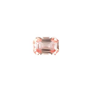 NATURAL Light Orange Pink Sapphire 0.53ct Octagon Cut Loose Gem 5.5x3.8mm VS