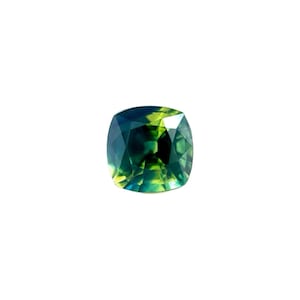 NATURAL Parti Bi Colour Sapphire 1.08ct Cushion Cut AUSTRALIAN Blue Yellow 5.6mm