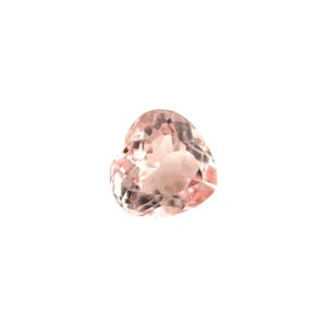 NATURAL Morganite 1.25ct Light Pink Orange Beryl HEART Cut 7x6.8mm Loose Gem VS