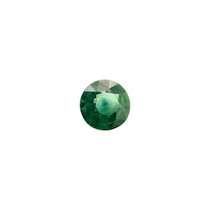NATURAL Deep Green Sapphire 0.81ct Round Cut UNTREATED Gem 5.8mm VS