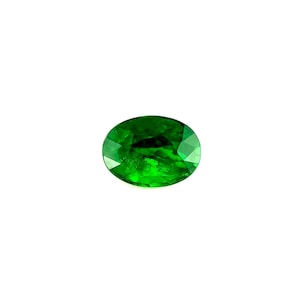 Tsavorite Garnet FINE COLOUR 0.92ct Vivid Green Oval Cut Gem 6.4x4.7mm