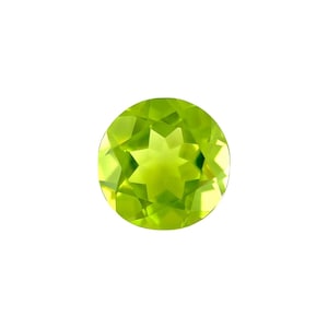 Round Cut Peridot 7mm NATURAL 1.30 Carat Vivid Green Calibrated Gem Supply