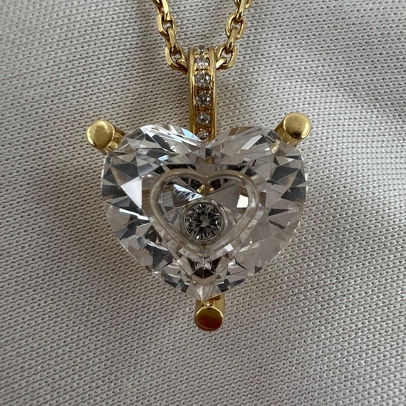 Vintage Chopard So Happy Diamonds Heart 18k Yello… - image 2