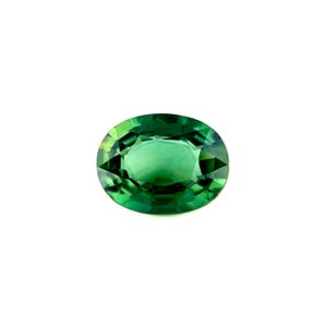 NATURAL Vivid Green 1.04ct THAI Sapphire Oval Cut Loose UNTREATED Gem 7x5.5mm