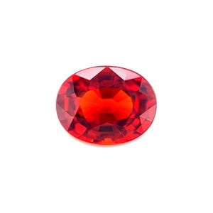 1.75ct Deep Red Orange Spessartine Garnet NATURAL Oval Cut 8x6mm Gemstone