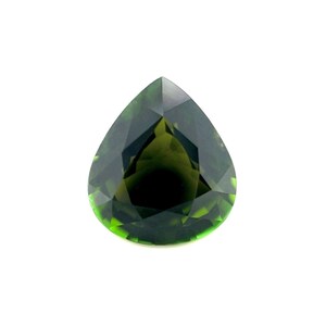 NATURAL Deep Green 2.03ct Tourmaline Pear Cut Loose Gemstone 9x8mm VS