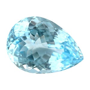 27.90 NATURAL SKY Blue Topaz PEAR cut loose gemstone 21.6x15.5mm vvs