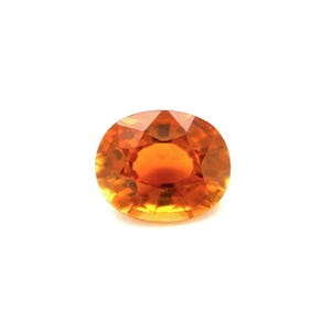 NATURAL 1.57ct Vivid Yellow Orange Tourmaline Oval Cut Unheated 7.8x6.5mm VS