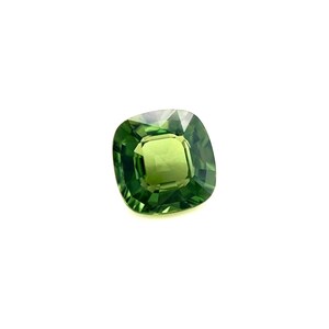 NATURAL 1.24ct GIA Certified Green UNTREATED Sapphire Cushion Cut Gem 6.1x6.1mm