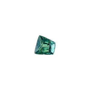 1.12ct NATURAL Sapphire VIVID Blue Green Fancy TRAPEZE cut gem 5.7x5.6mm vs