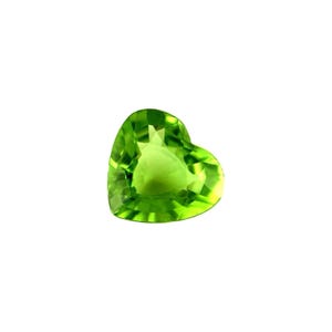 1.40ct NATUAL Vivid Green Tourmaline Fancy Heart Cut 8x7.4mm VS Gemstone