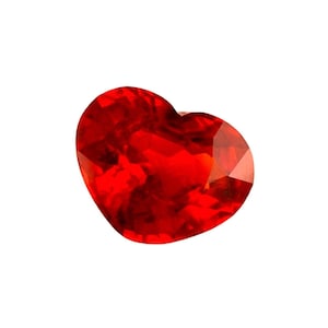 NATURAL 3.88ct VIVID Orange Spessartine Garnet HEART Cut 10x8mm Loose Gemstone