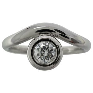 Vintage Tiffany & Co. Elsa Perreti By The Yard Diamond Platinum Solitaire Ring