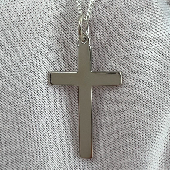 Buy 925 Sterling Silver Cross Pendant Curb Chain Pendant Necklace