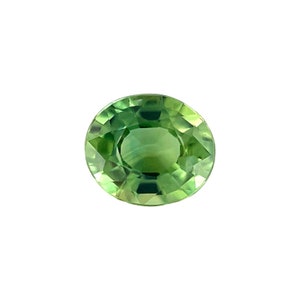 0.83ct NATURAL Vivid Green Thai Sapphire Oval Loose Gemstone 6x5mm VS