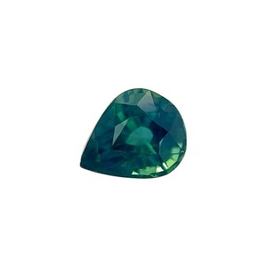 NATURAL Deep Blue Green 0.95ct Sapphire UNTREATED Pear Teardrop Cut 6.3x5.2mm