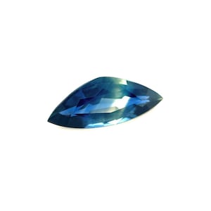 NATURAL Bi Colour AUSTRALIAN Sapphire 0.80ct Blue Green Trillion NO heat 9.6x4mm