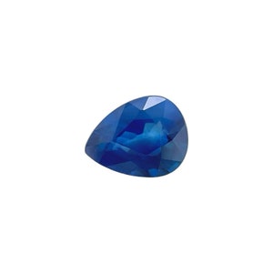 Natural Ceylon CORNFLOWER Blue Sapphire 0.69ct Pear Teardrop Cut 6.3x4.8mm VS
