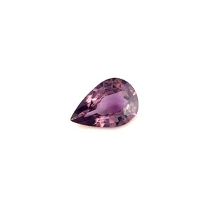 NATURAL Purple Sapphire 0.66ct Pear Cut Loose UNHEATED Gemstone 7x4.8mm VS