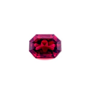 NATURAL Red Purple 1.64ct Rhodolite Garnet FANCY Octagon Cut Gem 7.5x5.5mm VVS