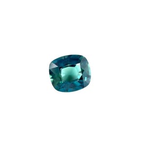 1.08ct GIA Certified Green Blue Teal UNTREATED Sapphire NATURAL Cushion Cut Gem