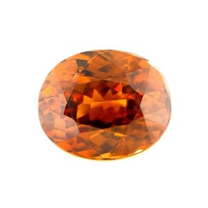NATURAL 3.38ct Orange Zircon 9x7.5mm Vivid Oval Brilliant Cut Loose Gemstone VS
