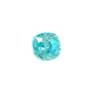 NATURAL 2.95ct Vivid NEON Blue Zircon Cushion Cut Loose Gemstone 7.8x7.5mm VS
