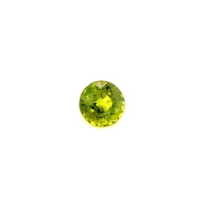 NATURAL Australian Untreated Yellow Green Sapphire 0.53ct Round Cut Gem 4.4mm
