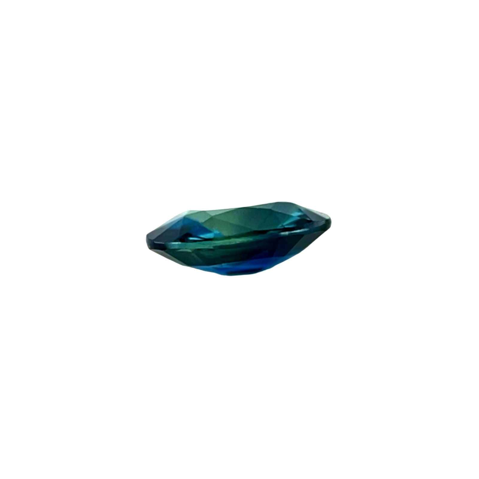 Saphir Vert-bleu Rare D'Australie - 0,78 Carats - Pierre Naturelle Chauffée