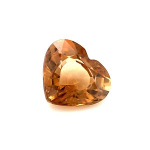Fine NATURAL 2.87ct Orange Yellow Tourmaline Heart Cut Loose Gem 9.7x8.3mm