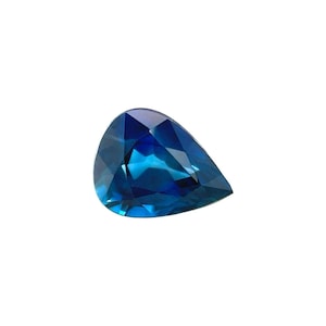 1.01ct Natural DEEP Royal Blue Sapphire Pear Teardrop Cut 6.8x5.3mm Gemstone VVS