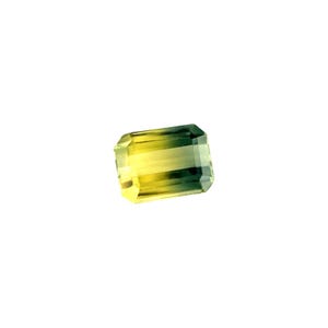 UNIQUE Parti Bi Colour NATURAL 0.70ct Sapphire Green Yellow Octagon 5.2x3.9mm