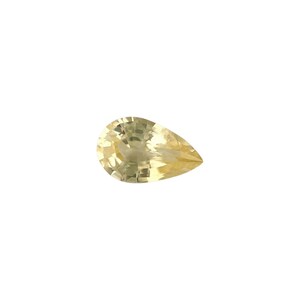 Natural Untreated Light Yellow Sapphire CEYLON 0.85ct Pear Teardrop 7.8x4.8mm VS